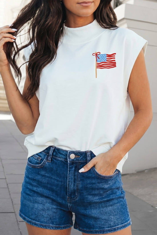 Patriotic Flag Double Graphic Tee