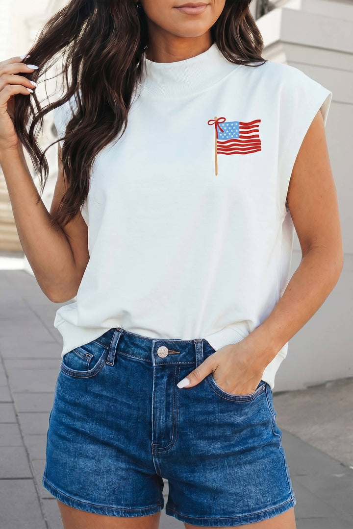 Patriotic Flag Double Graphic Tee