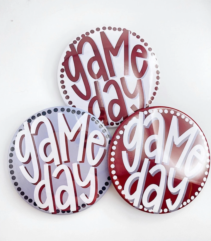 Polka Dot Game Day Button