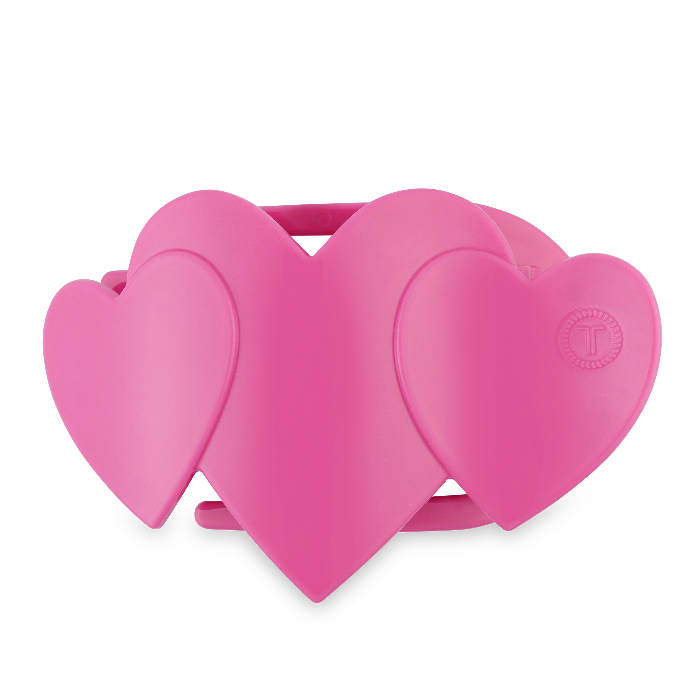 Flat Hair Clip | Large | Pink Heart to Heart