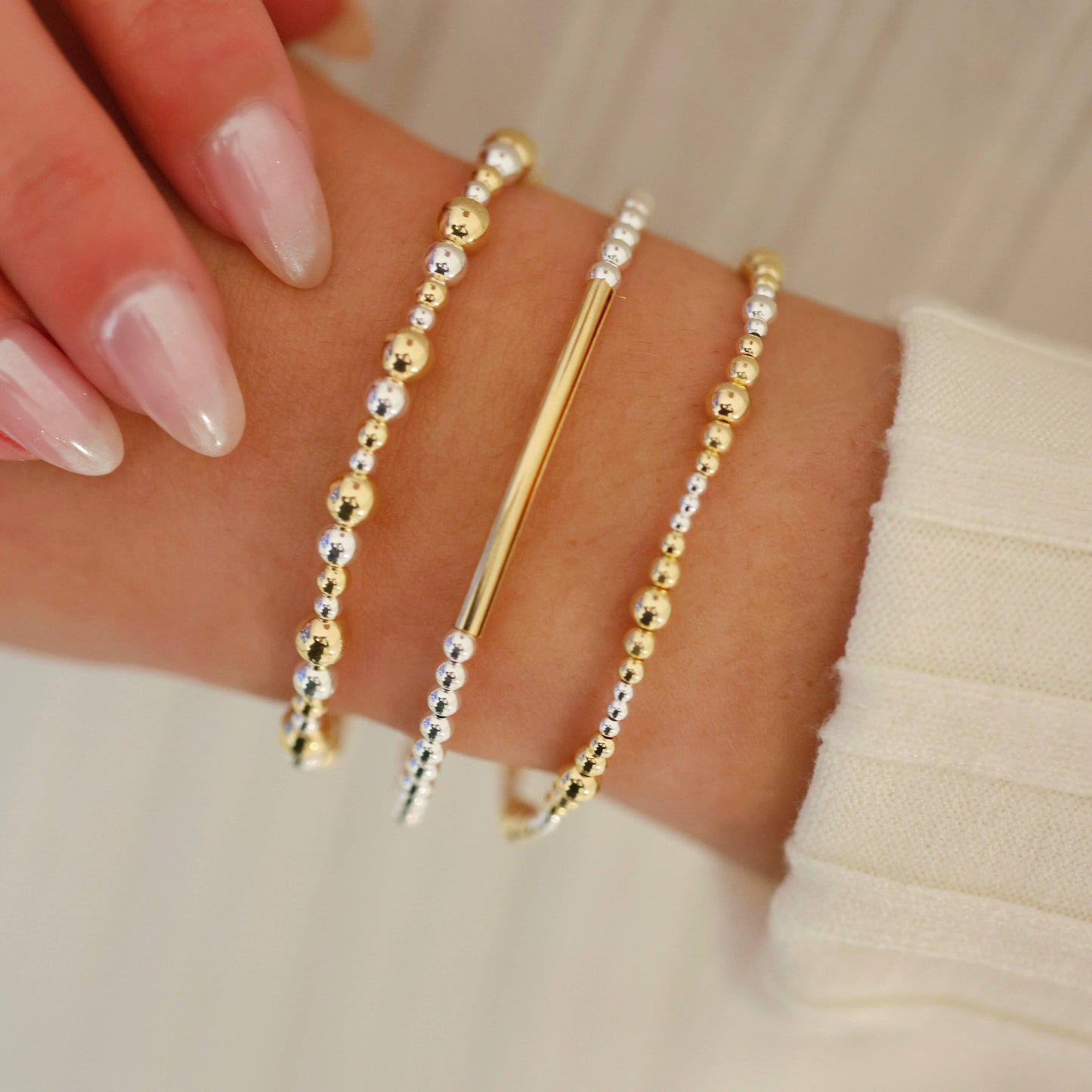 Janelle | Gold Filled Beaded Bracelet