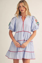 Load image into Gallery viewer, Sweet Magnolia Stripe Babydoll Dress” 🌸
