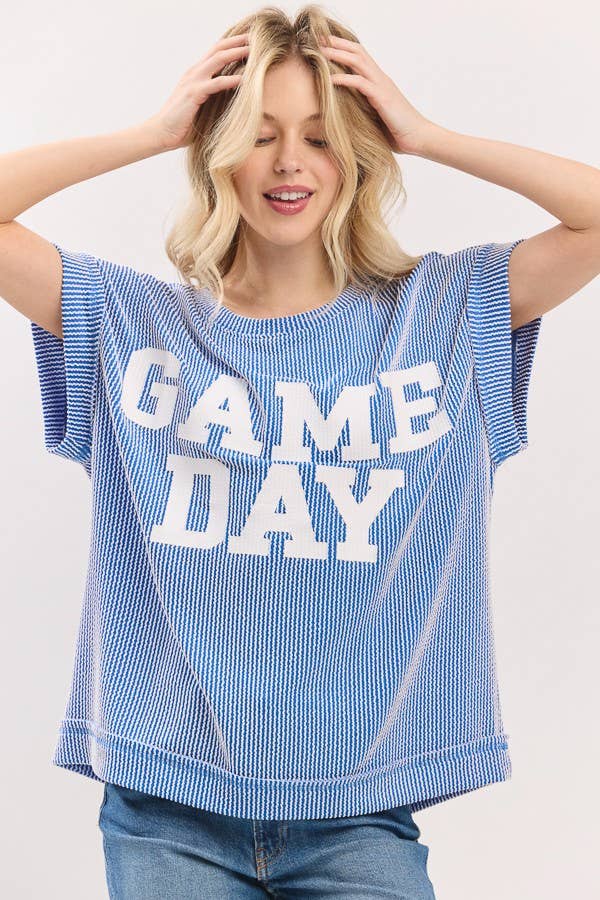 Game day Ribbed Knit Top