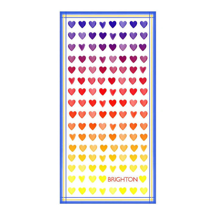 Ombre Heart Beach Towel
