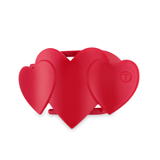 Flat Hair Clip | Medium | Red Heart to Heart