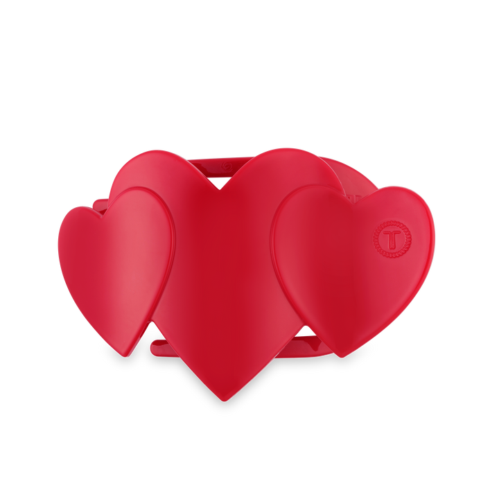 Flat Hair Clip | Medium | Red Heart to Heart