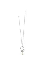 Pebble Pearl Charm Ring Necklace