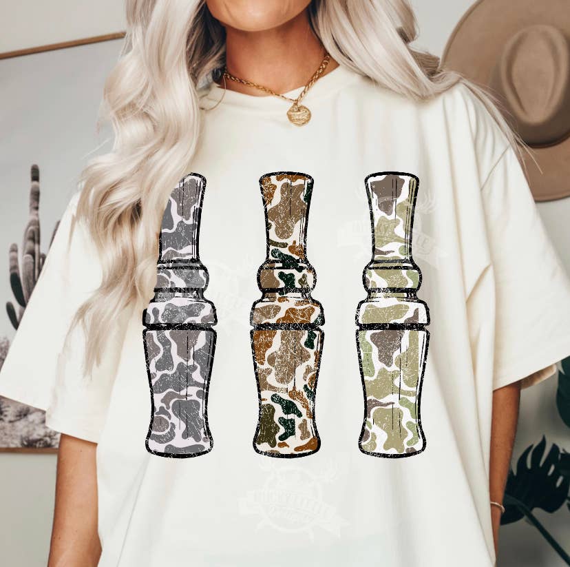 Tri-Camo Duck Call Short Sleeve Shirt