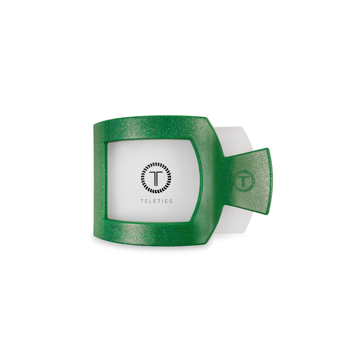 Square Flat Hair Clip | Small | Shamrock Shimmer