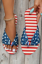 Load image into Gallery viewer, Stars &amp; Stripes Cute Bow Knot Flip Flops

