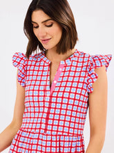 Load image into Gallery viewer, Riley Flutter Sleeve Gingham Dress
