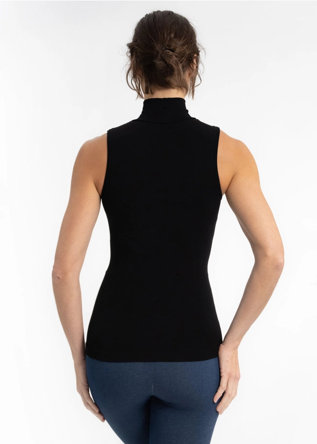 Sleeveless Mock Neck Top