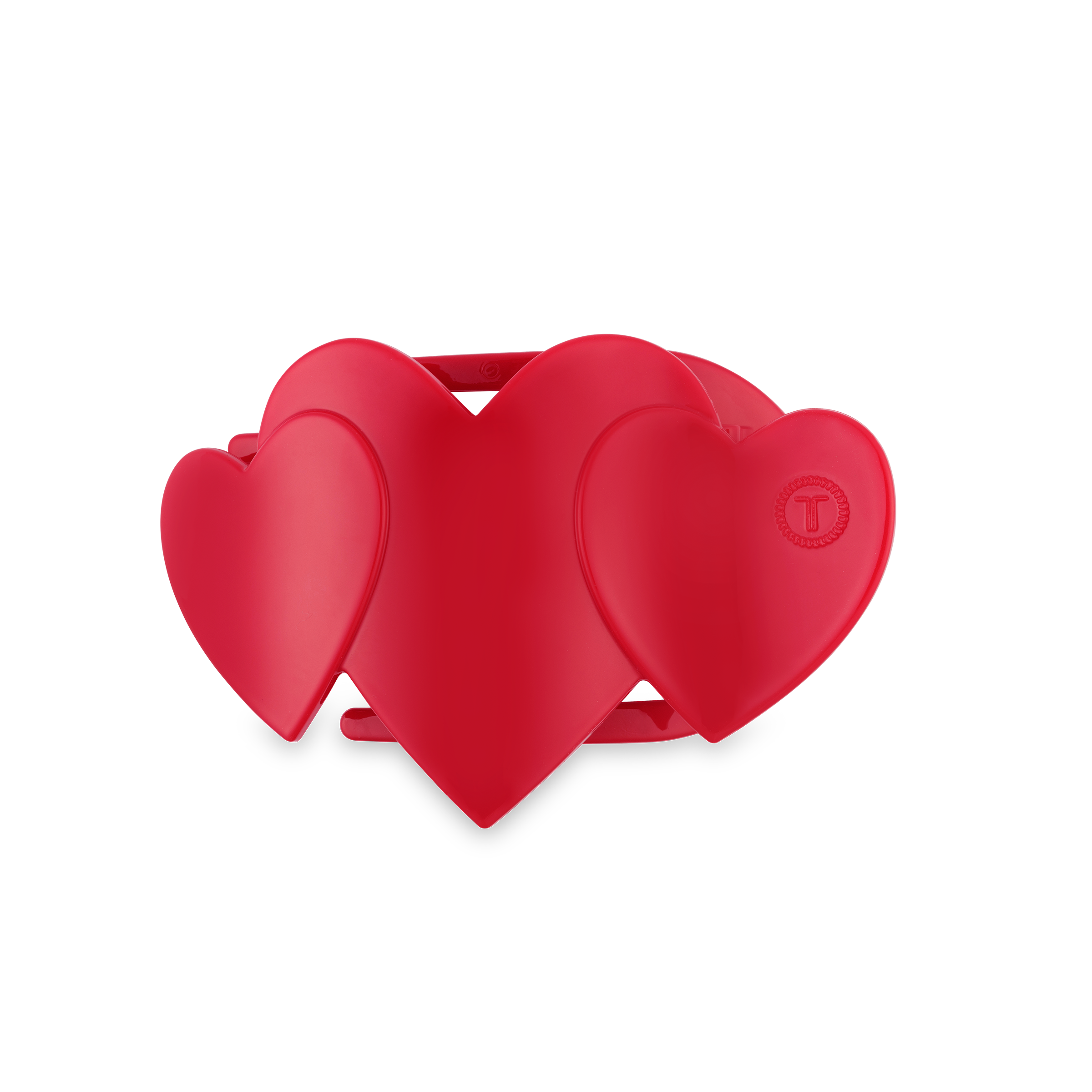 Flat Hair Clip | Small | Red Heart to Heart
