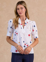Load image into Gallery viewer, Star Printed Short Sleeve Blouse
