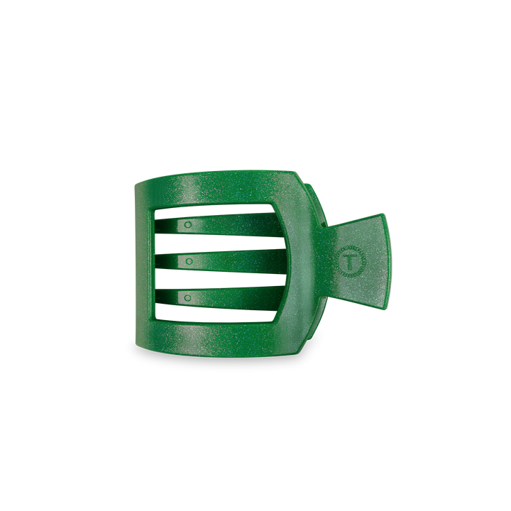 Square Flat Hair Clip | Small | Shamrock Shimmer