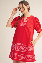 Load image into Gallery viewer, Red Hot Charm Shift Dress
