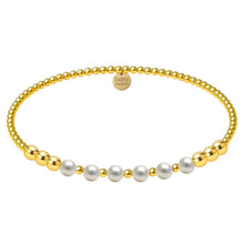 Load image into Gallery viewer, Berkley | Gold Filled Beaded Bracelet with Pearls
