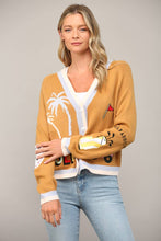 Load image into Gallery viewer, GOLF EMBROIDERED PATCH CARDIGAN
