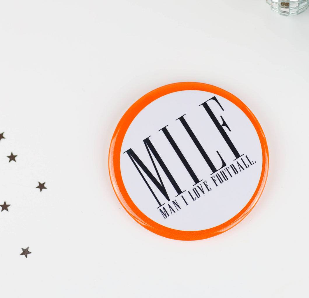 Orange Game Day  Buttons | Game Day Pins