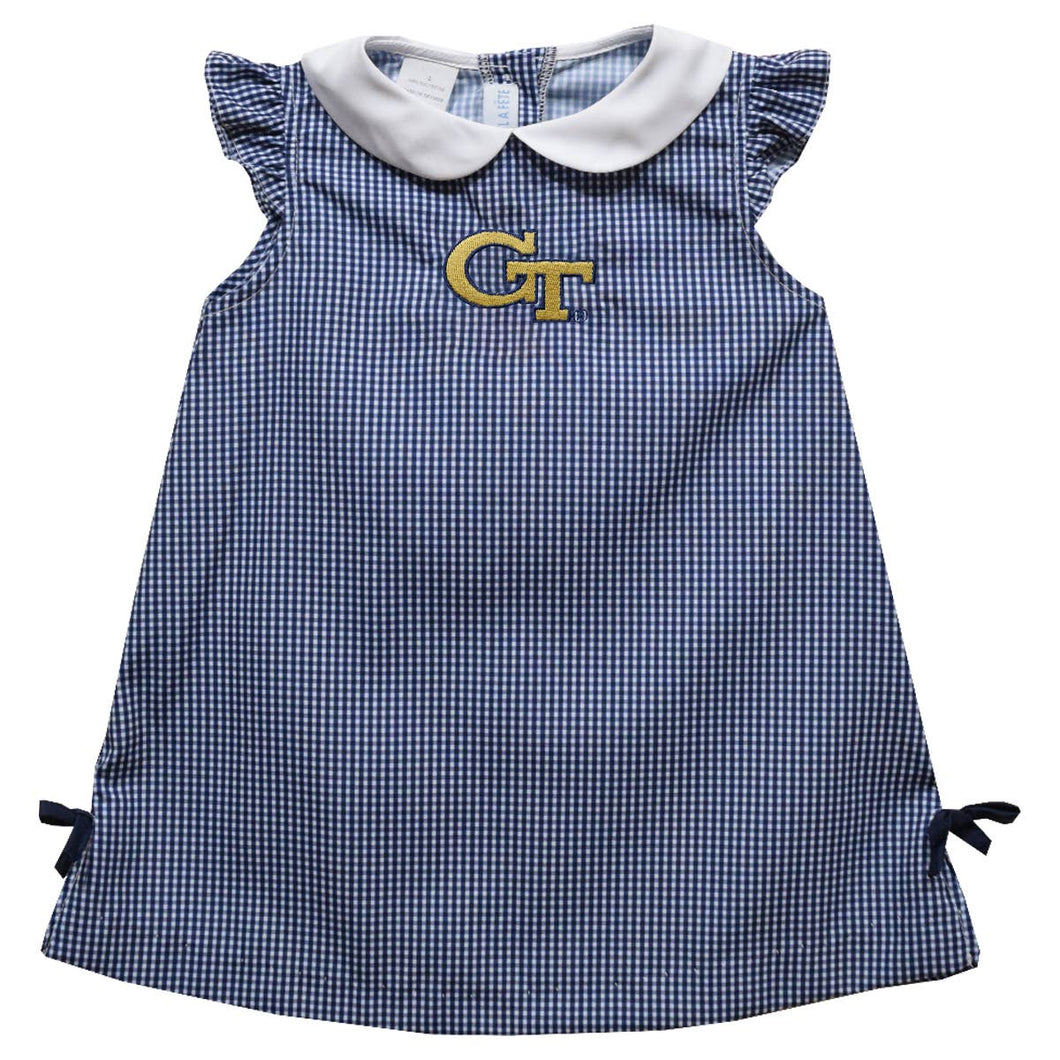 Georgia Tech Yellow Jackets Embroidered A-Line Dress Eleanor