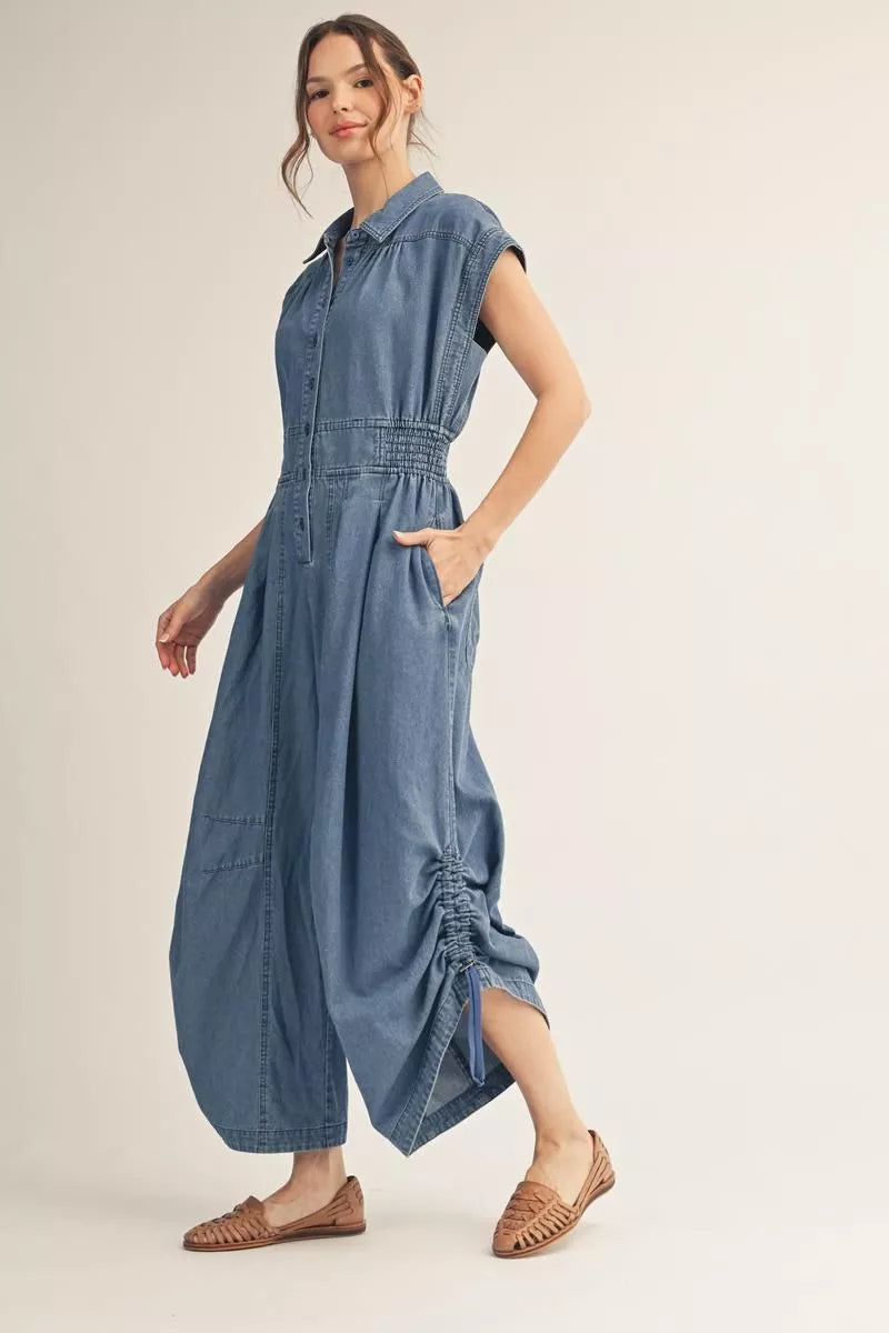 Effortless Charm Chambray Jumpsuit