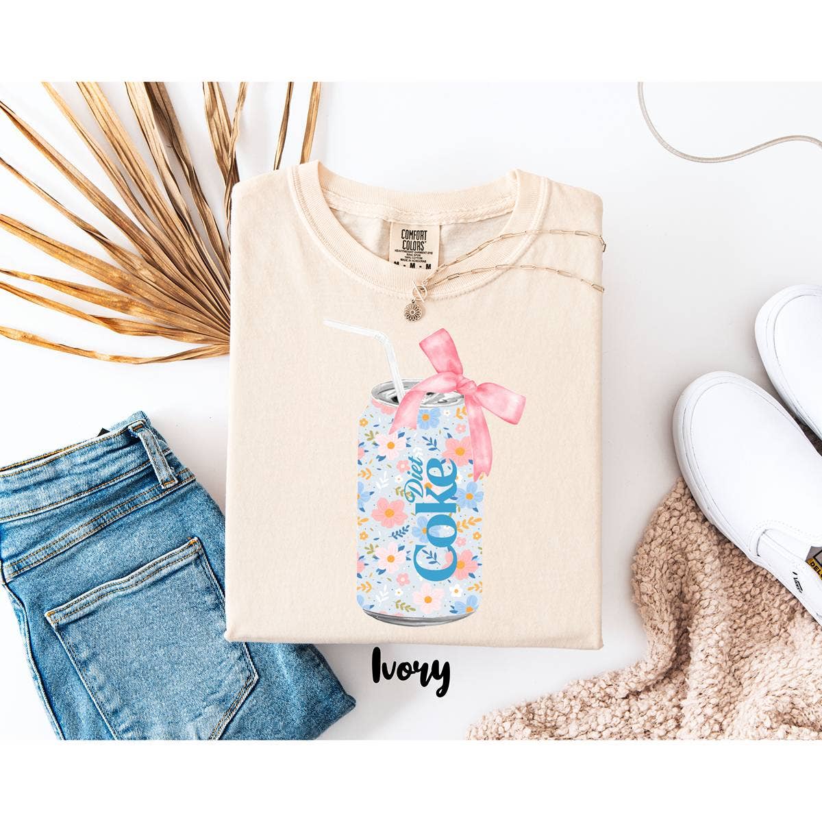 Floral Diet Coke Can Short Sleeve Shirt