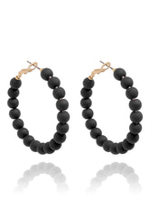 Load image into Gallery viewer, Matte Resin Bead Hoop Earring
