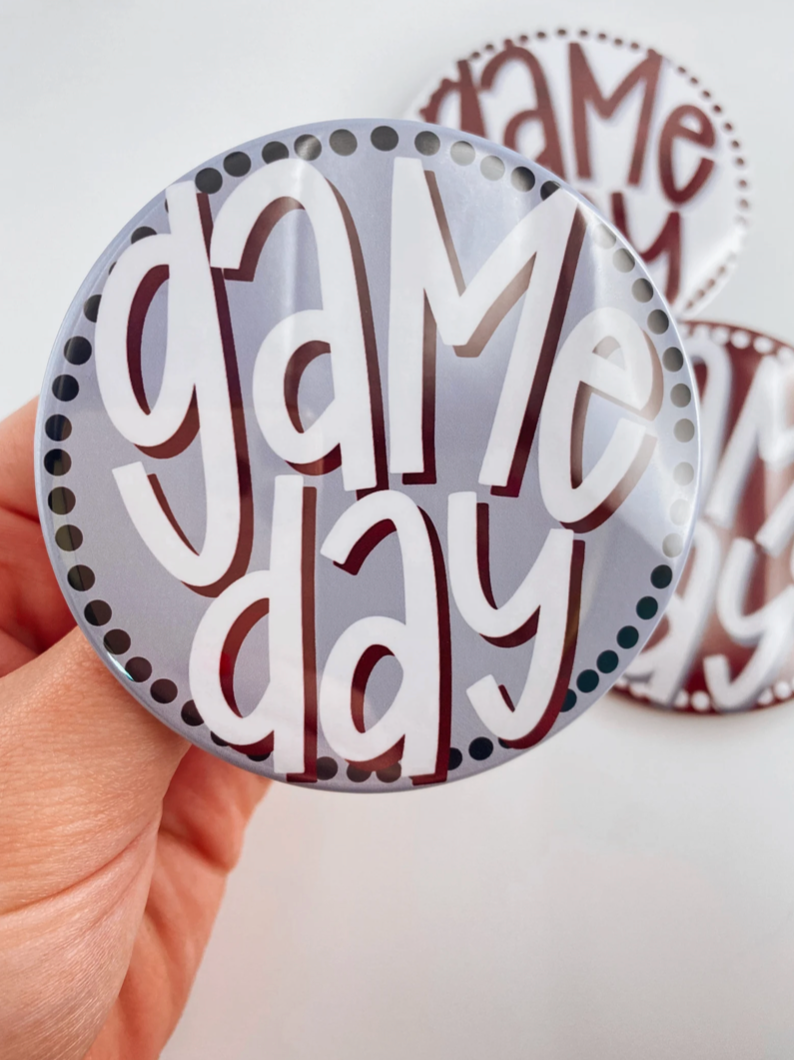 Polka Dot Game Day Button