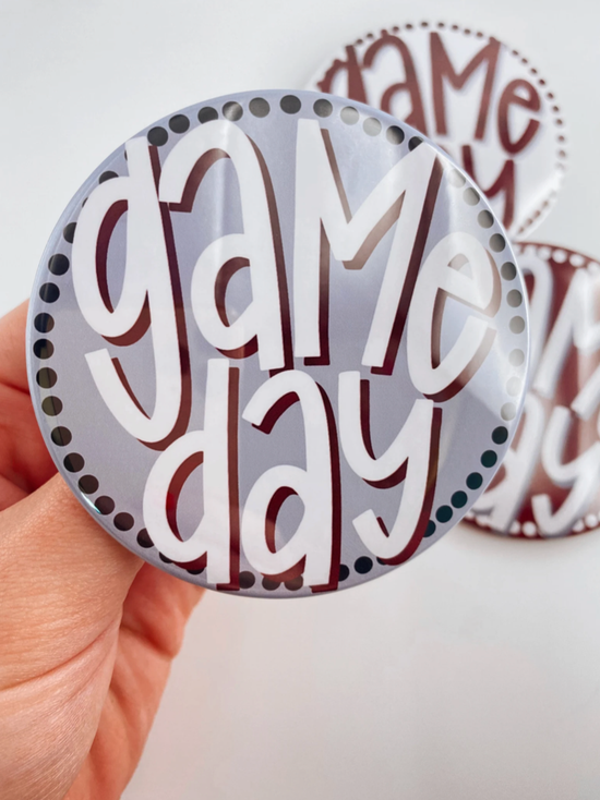Polka Dot Game Day Button