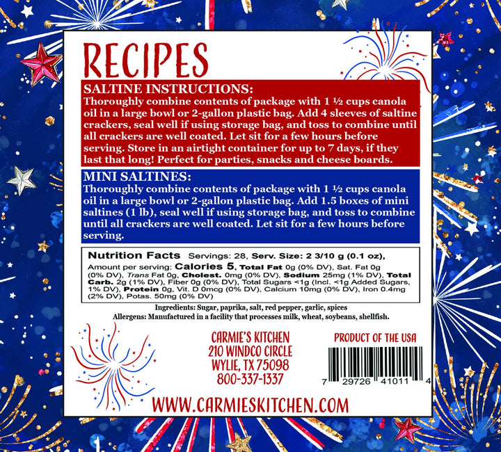 Sweet & Spicy Firecracker Cracker Mix - Americana Collection