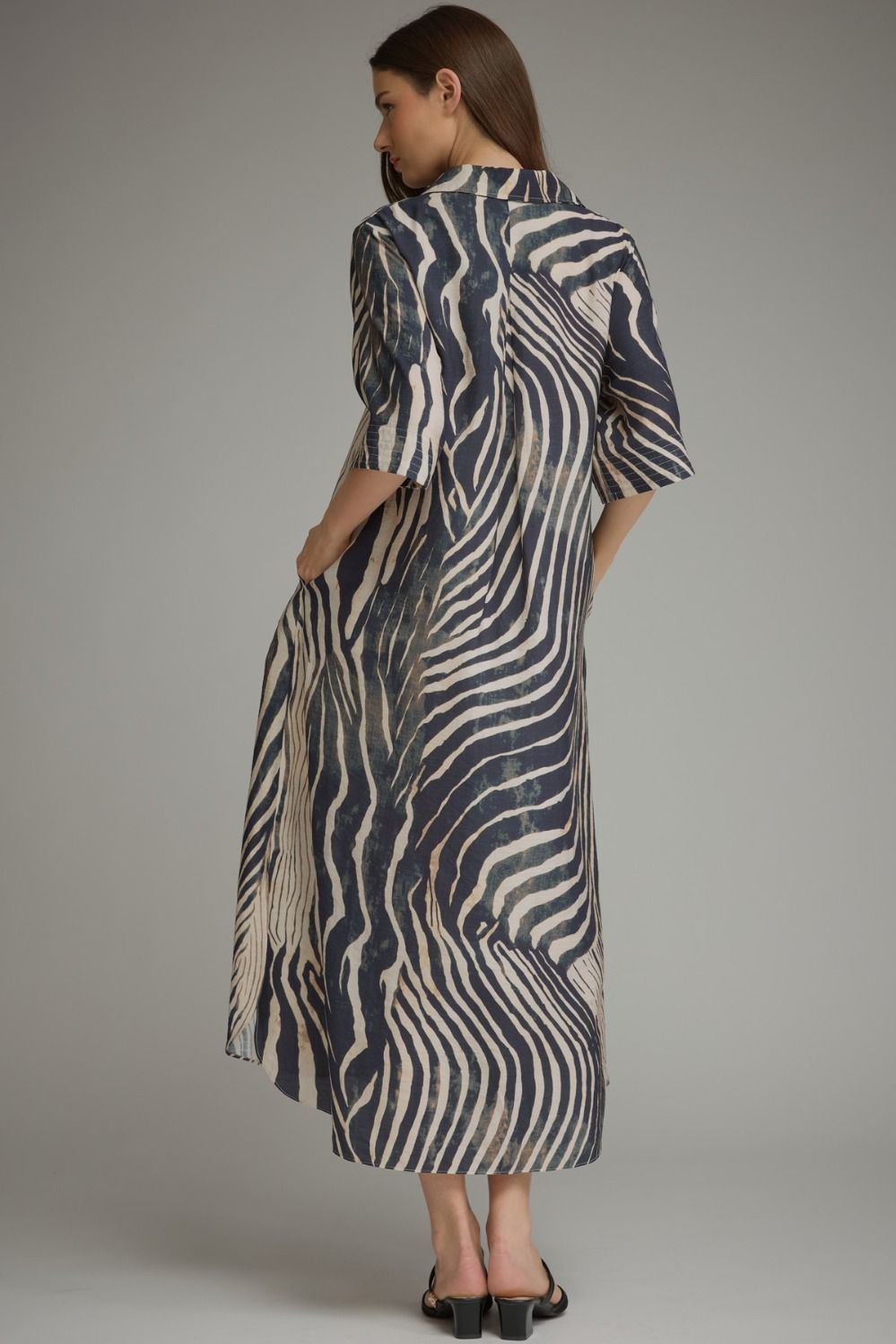 Navy Zebra Maxi Dress
