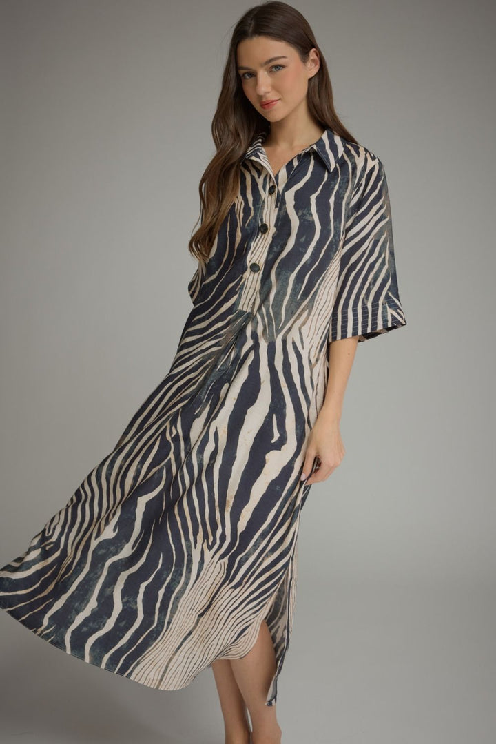 Navy Zebra Maxi Dress