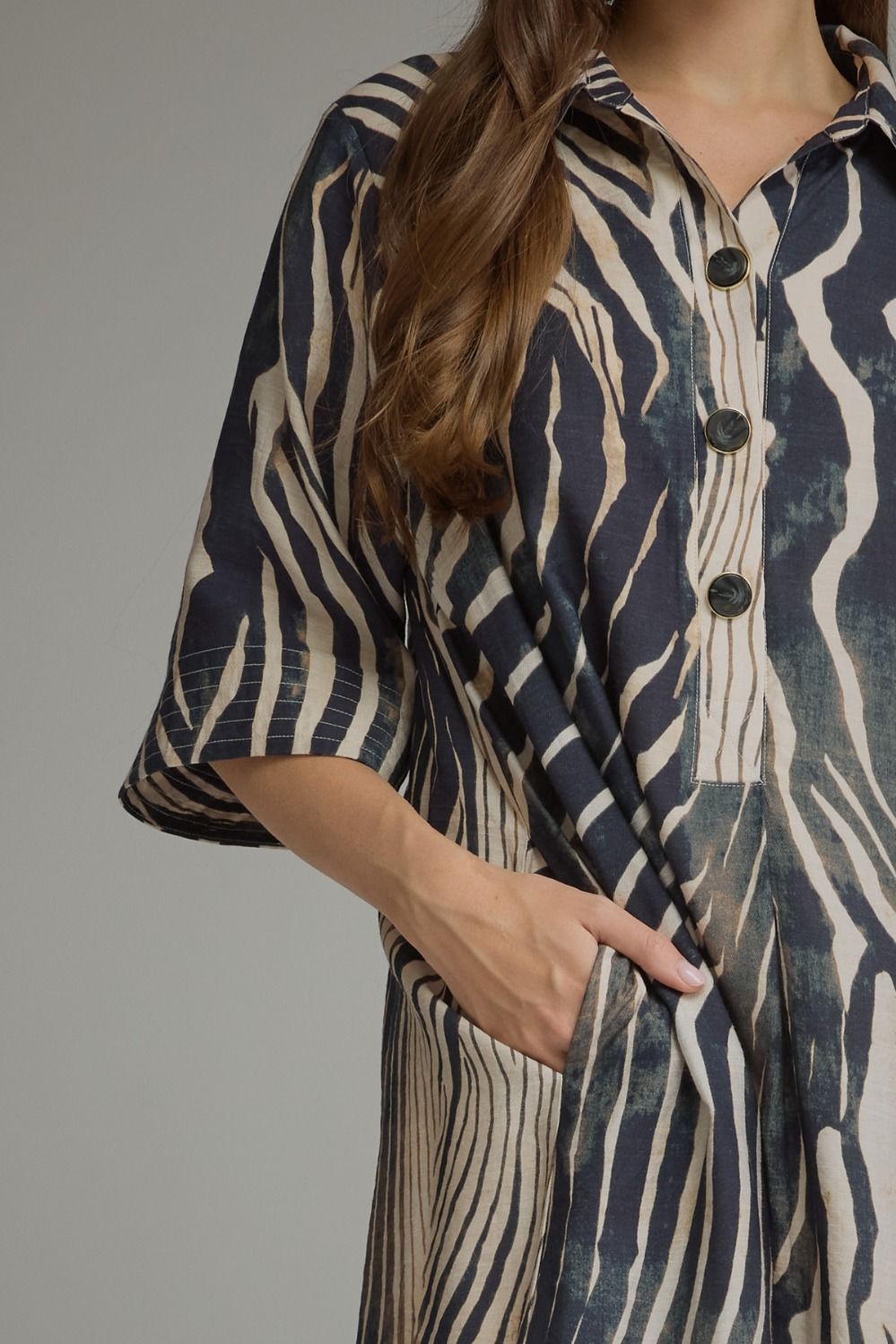 Navy Zebra Maxi Dress