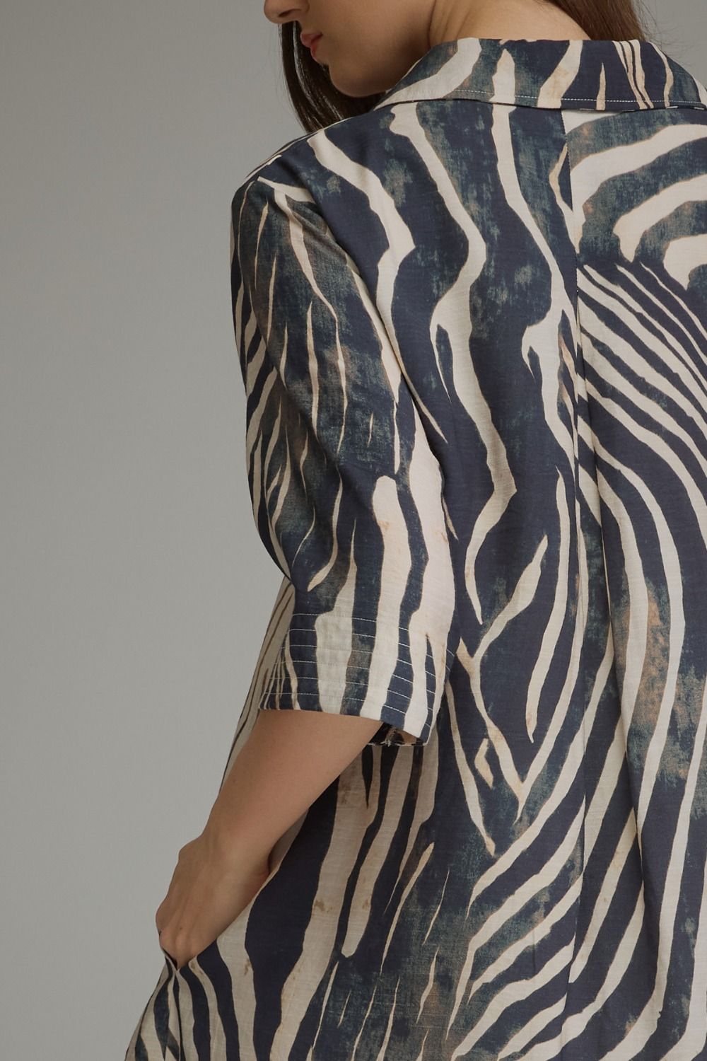 Navy Zebra Maxi Dress