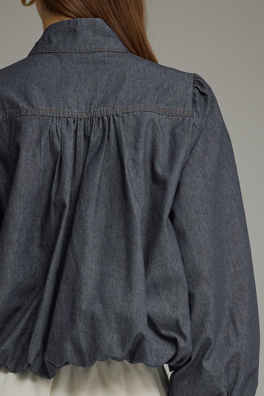 Denim Bit Embellished Top