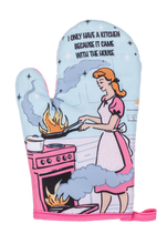Load image into Gallery viewer, Kitchen Talk Oven Mitt
