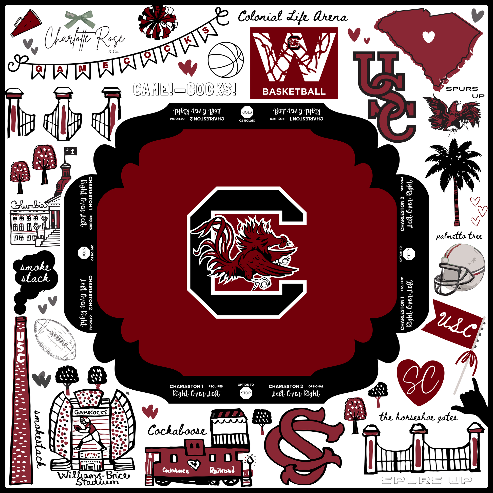 USC Gamecocks Mahjong Mat