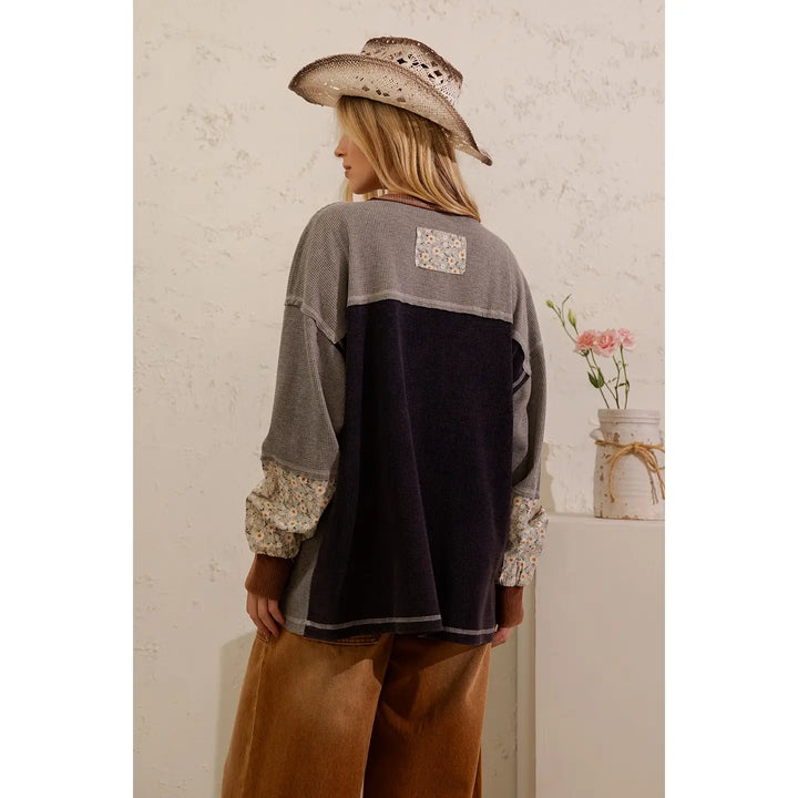 Henley Easy Day Waffle Top