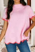 Load image into Gallery viewer, LDC Mock Neck Solid Short Sleeve Sweater

