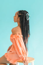 Load image into Gallery viewer, Open Hair Clip | Large | Totally Turquoise
