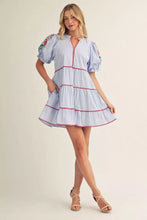 Load image into Gallery viewer, Sweet Magnolia Stripe Babydoll Dress” 🌸
