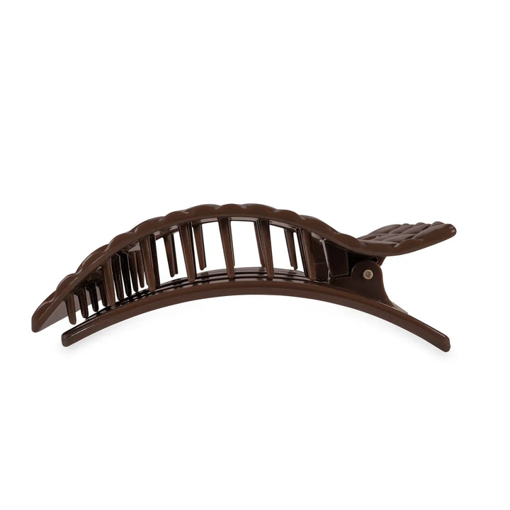 Flat Rectangle Hair Clip | Large | Truly Taupe Quilted