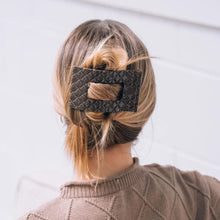 Load image into Gallery viewer, Flat Rectangle Hair Clip | Large | Truly Taupe Quilted

