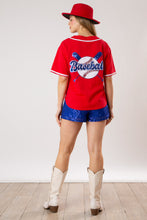 Load image into Gallery viewer, Baseball Sequins Embroidery Top
