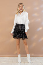 Load image into Gallery viewer, Metallic Tiered Skirt
