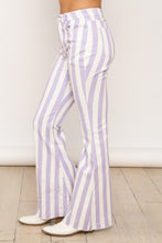 Load image into Gallery viewer, Stripe Denim Flares
