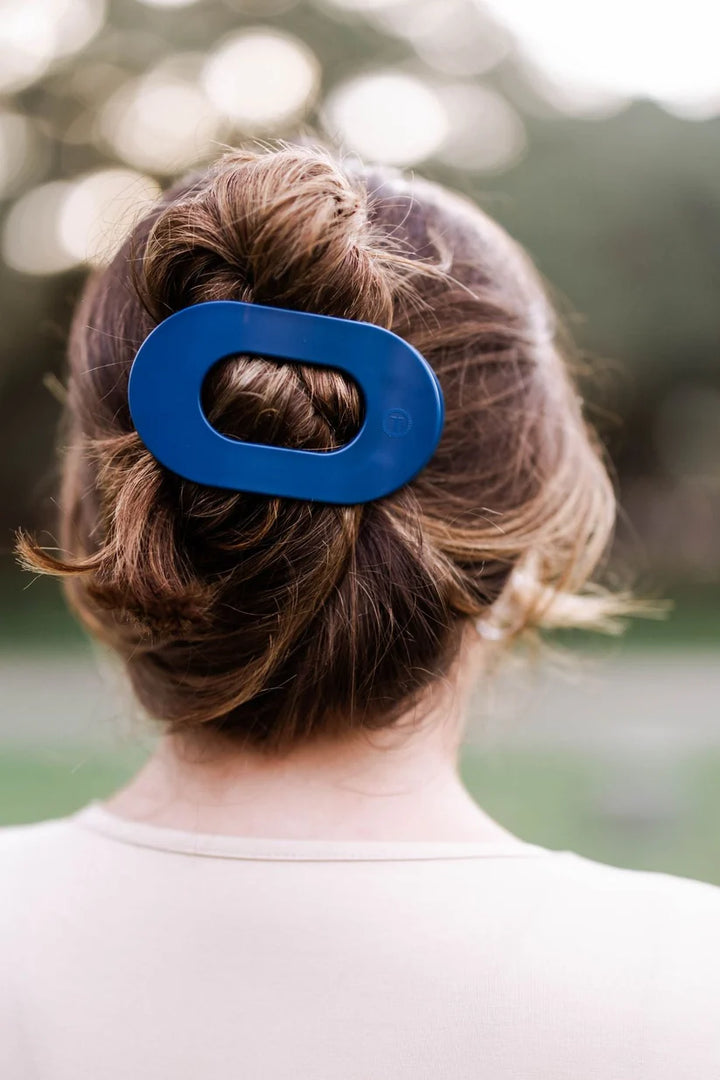 Round Flat Hair Clip | Large | Midnight Rain