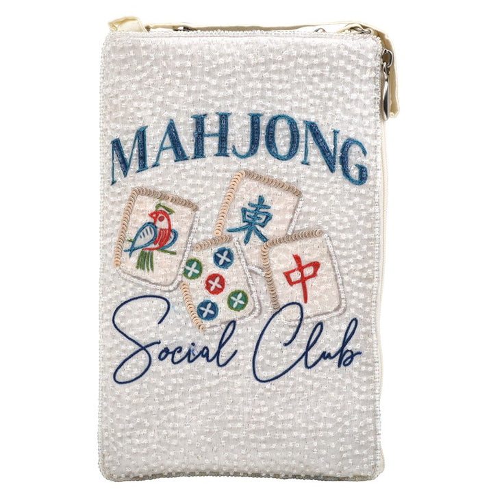 Mahjong Beaded Social Club Bag