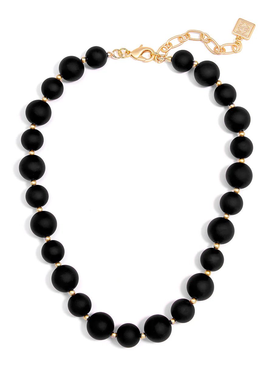 Chunky Matte Beaded Collar Necklace