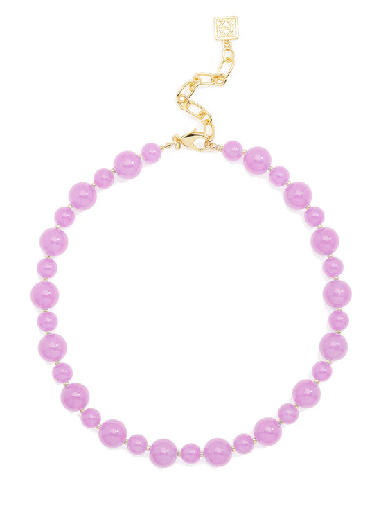 Multi-size Glass Bead Collar Necklace